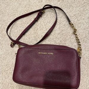 Michael Kors burgandy Crossbody Bag